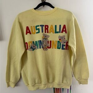 Vintage Yellow Australia Down Under Sweatshirt